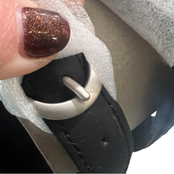 Dr. Martins Blair Leather Buckle Slides in Hydro Leather Black Womens Size 11 - Picture 2 of 13